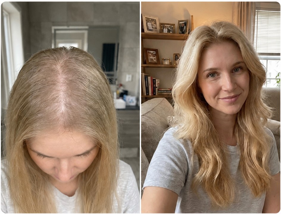 Confronto prima e dopo dei capelli di Jessica